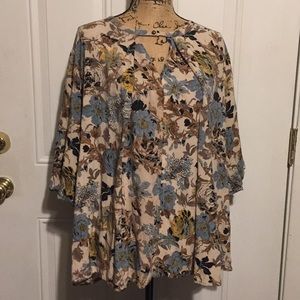 UMGEE floral print 3/4 bell sleeve Blouse